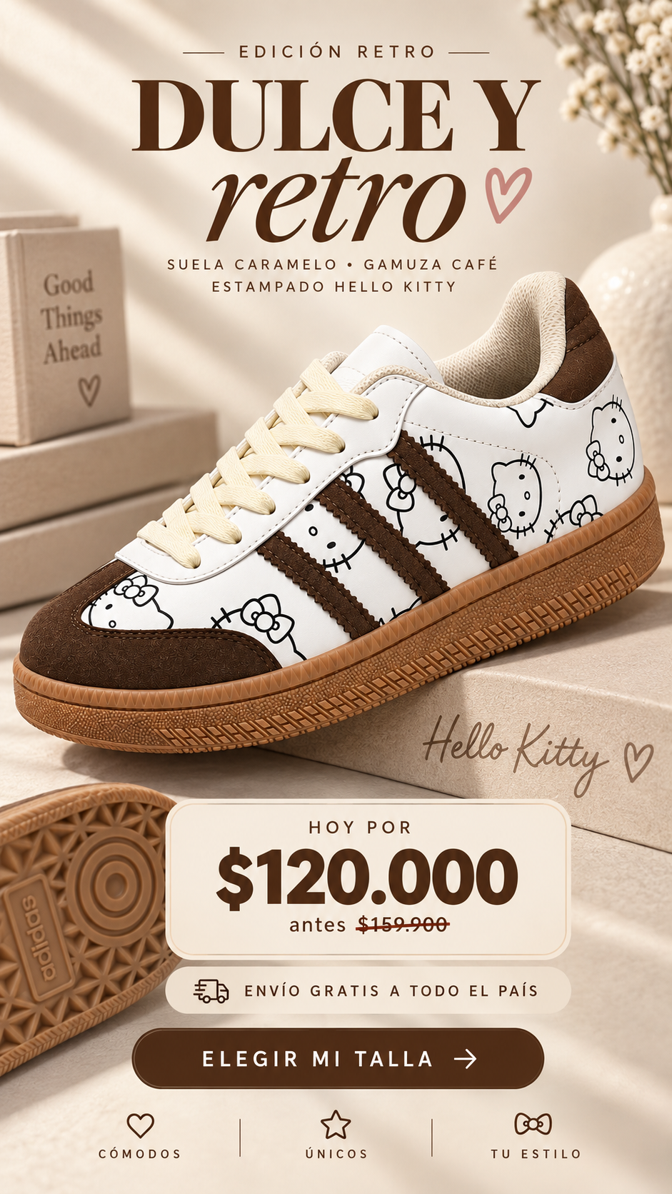 Tenis hello kitty edicion retro